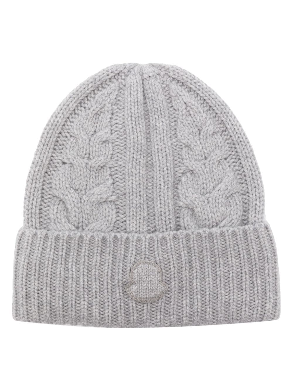 Moncler chunky cable-knit cashmere beanie - Grey von Moncler