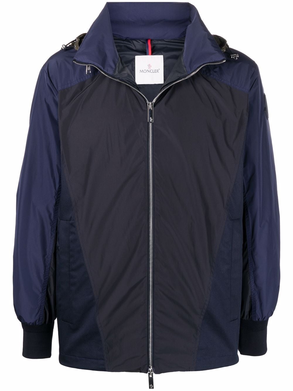 Moncler contrast-panel detail jacket - Blue von Moncler