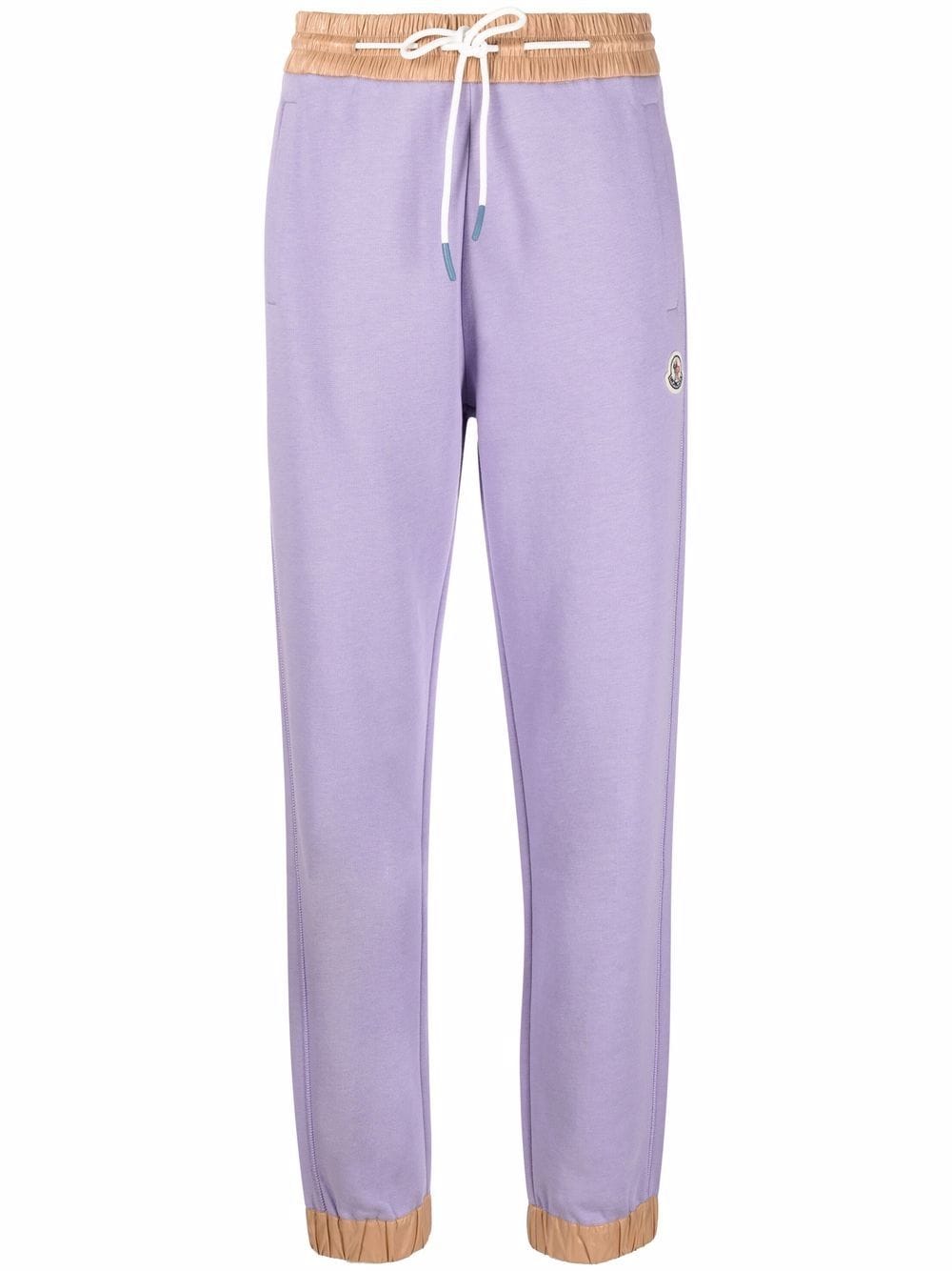 Moncler contrast-trim track pants - Purple von Moncler