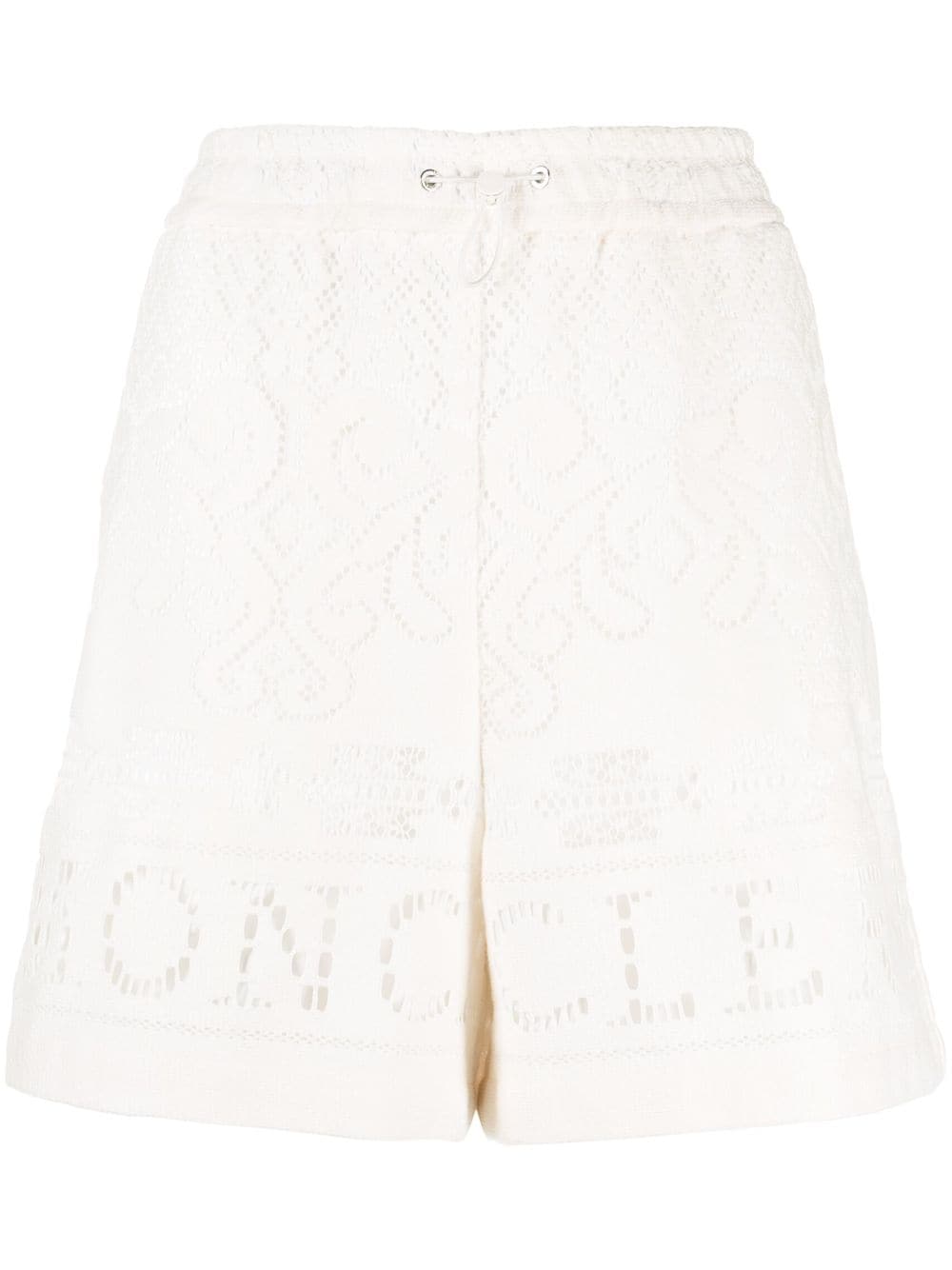 Moncler crochet drawstring shorts - White von Moncler