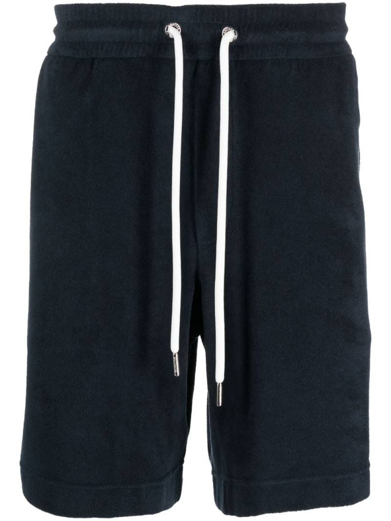 Moncler drawstring-waist knee-length shorts - Blue von Moncler