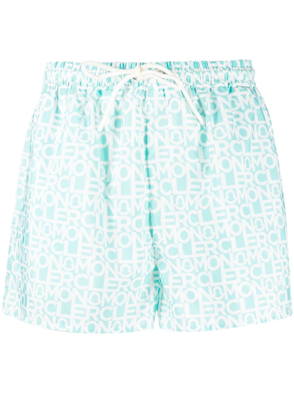 Moncler logo-print drawstring shorts - Green von Moncler