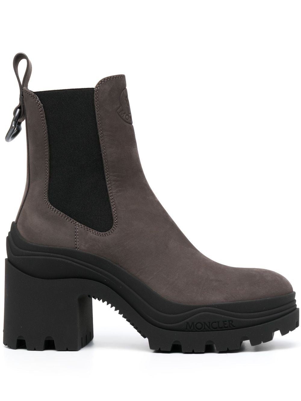 Moncler elasticated-ankle ridged-sole boots - Brown von Moncler
