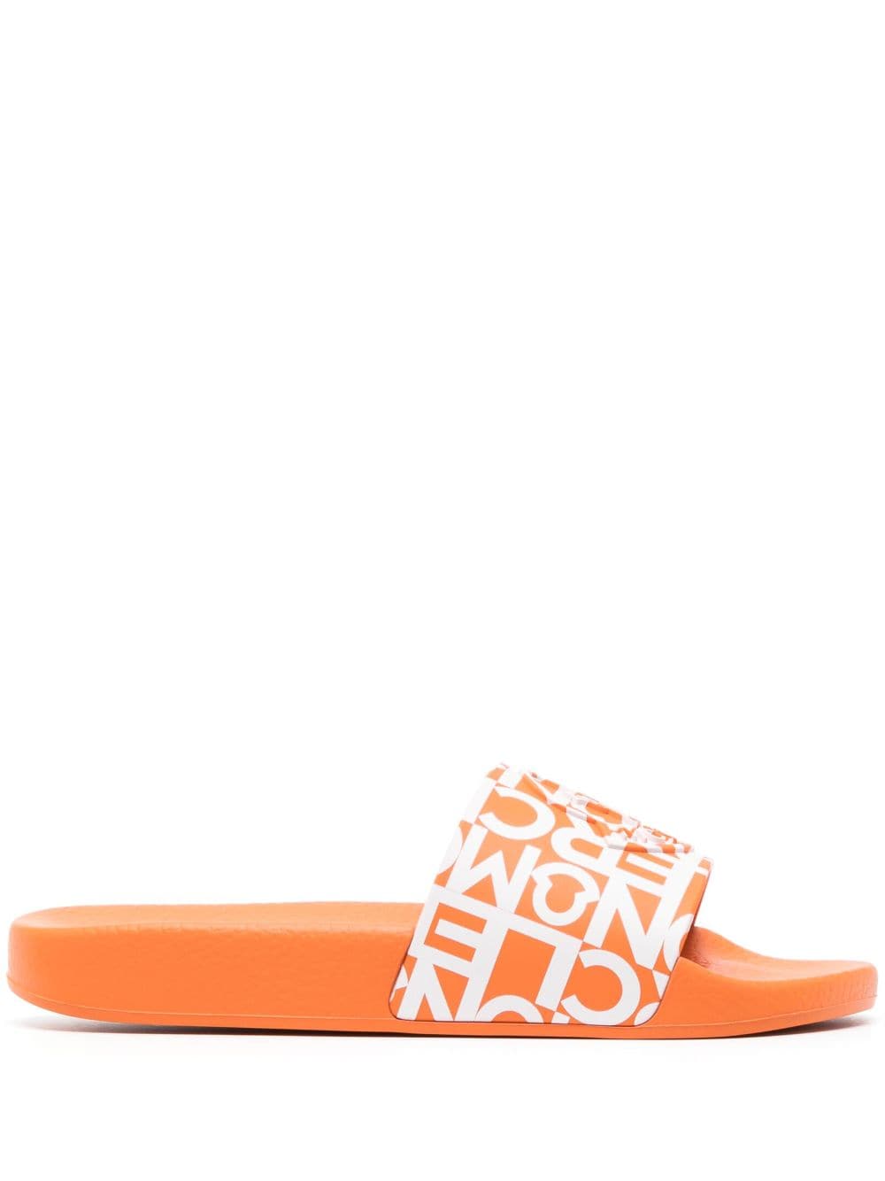 Moncler embossed-logo slides - Orange von Moncler