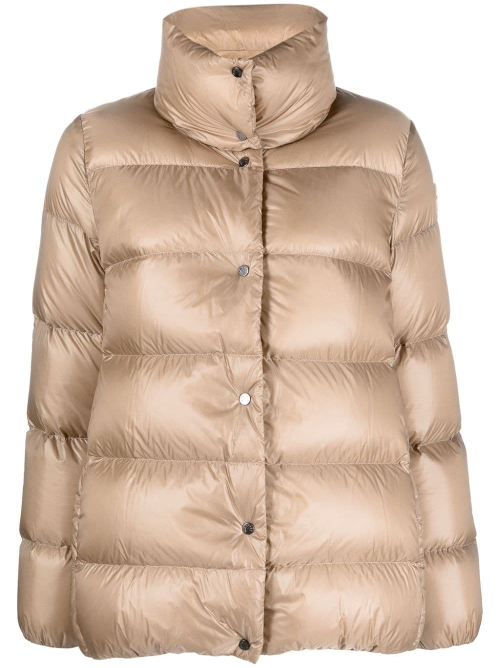 Moncler funnel-neck padded puffer jacket - Brown von Moncler