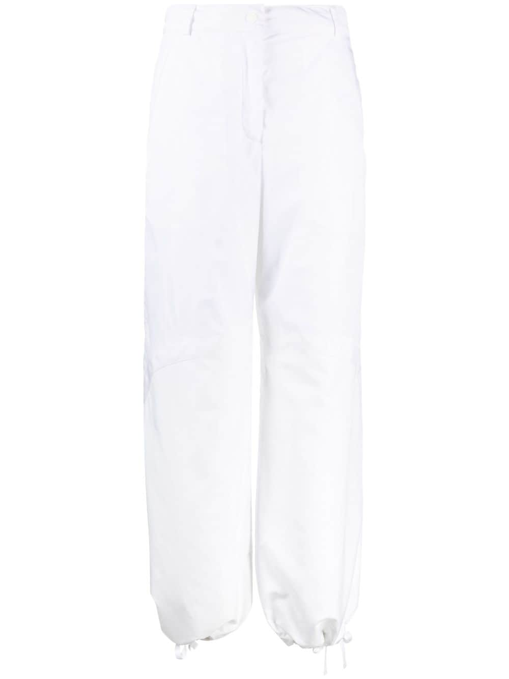 Moncler high-waist straight-leg trousers - White von Moncler