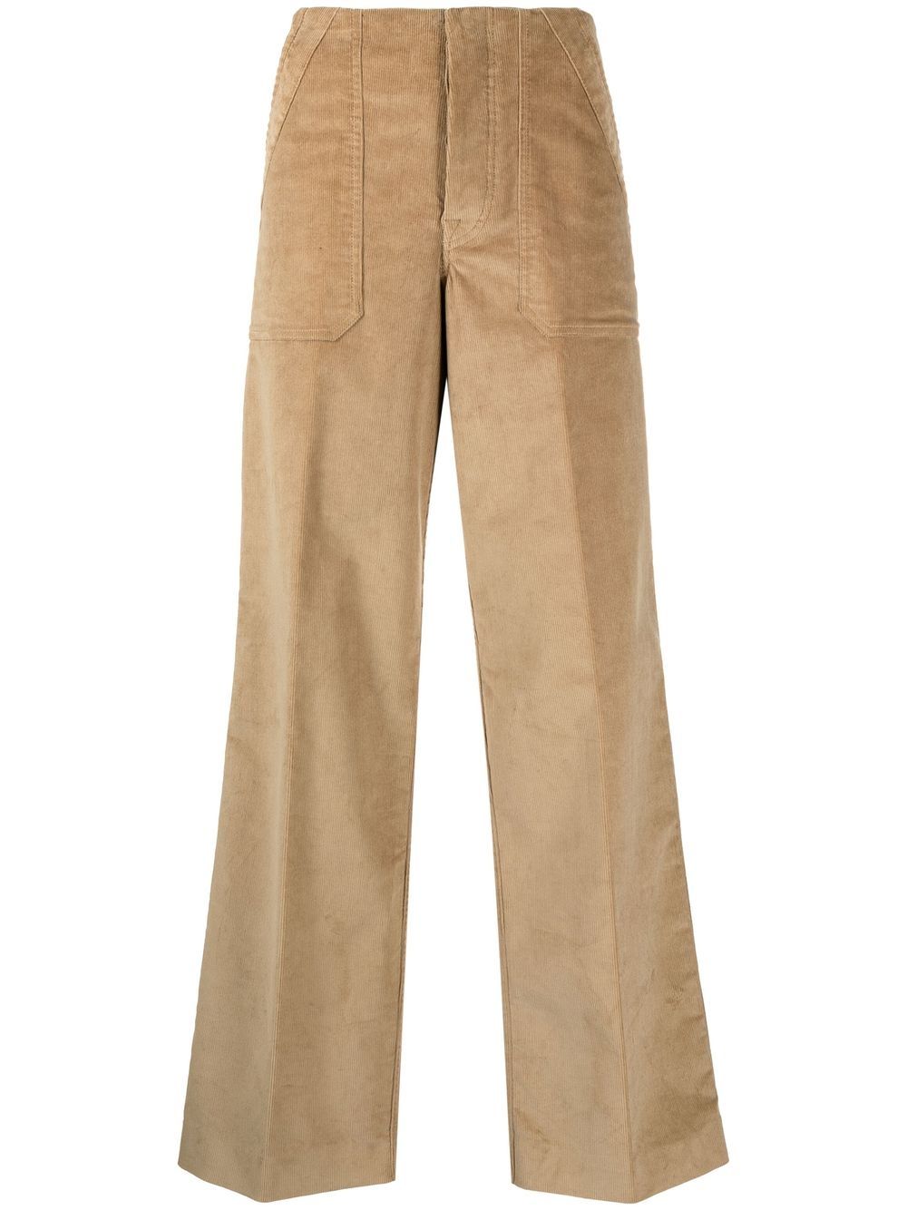 Moncler high-waisted straight trousers - Neutrals von Moncler