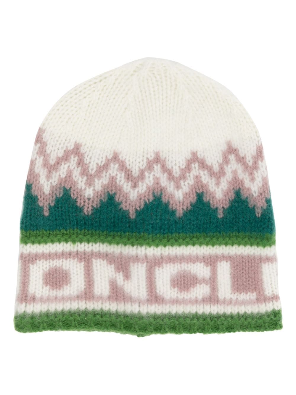 Moncler intarsia-knit logo beanie - Multicolour von Moncler