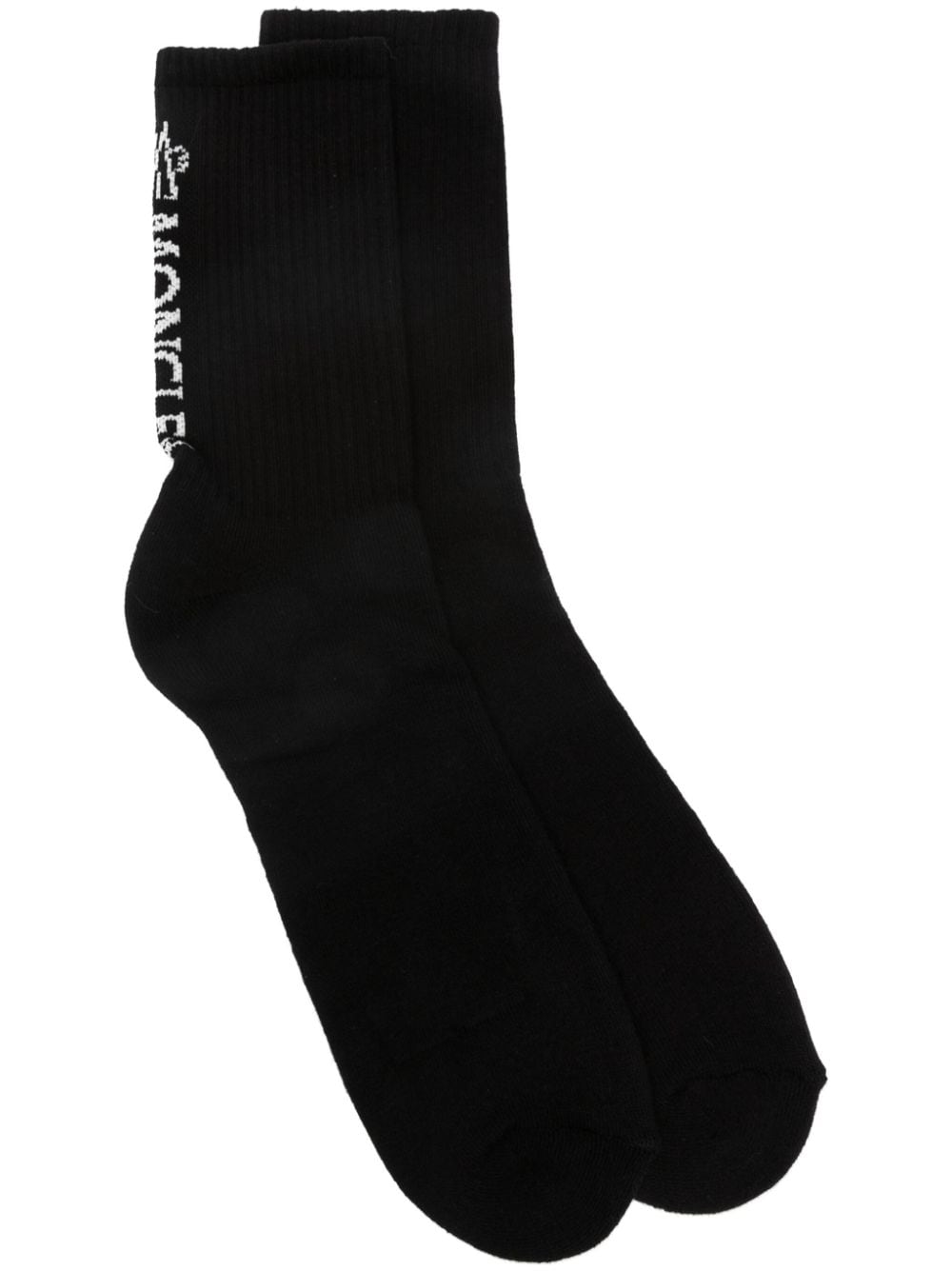 Moncler intarsia-knit logo socks - Black von Moncler
