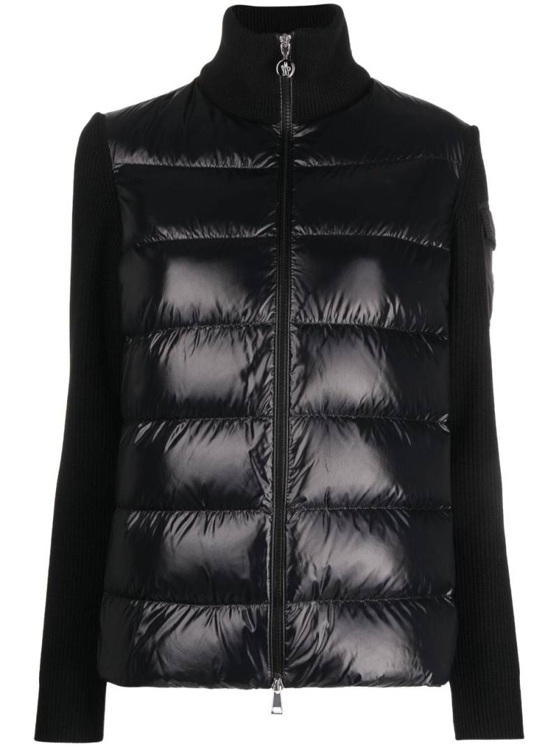 Moncler knit-sleeve padded jacket - Black von Moncler