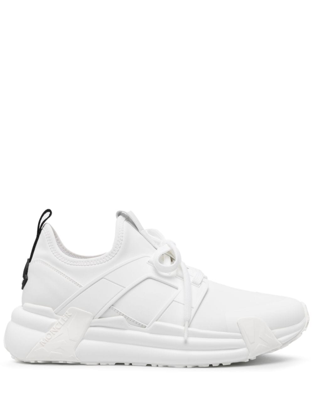 Moncler lace-up leather sneakers - White von Moncler