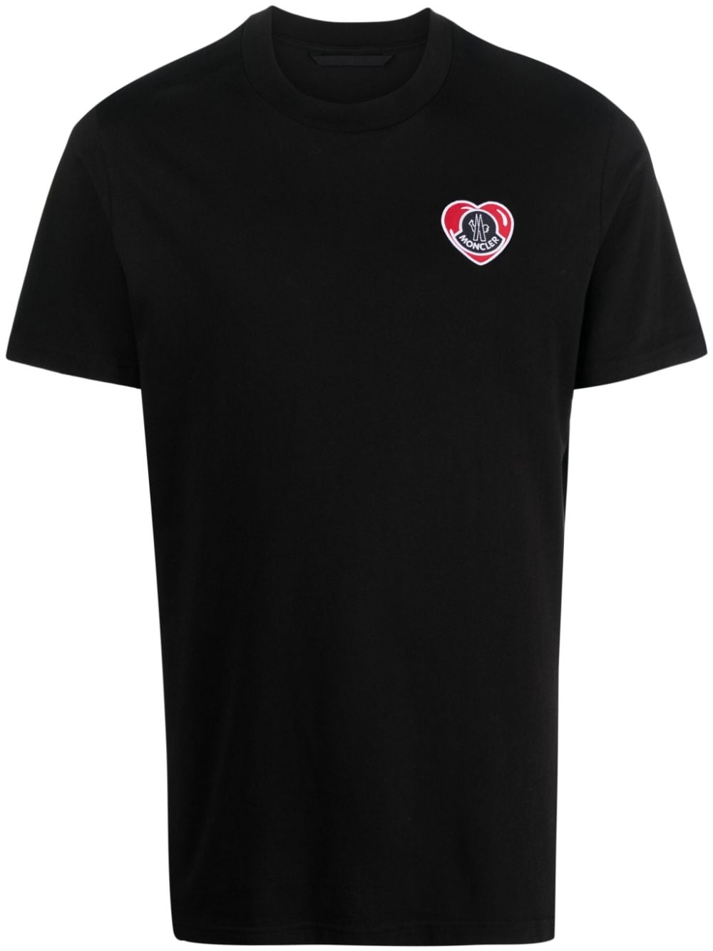 Moncler logo-appliqué cotton T-shirt - Black von Moncler