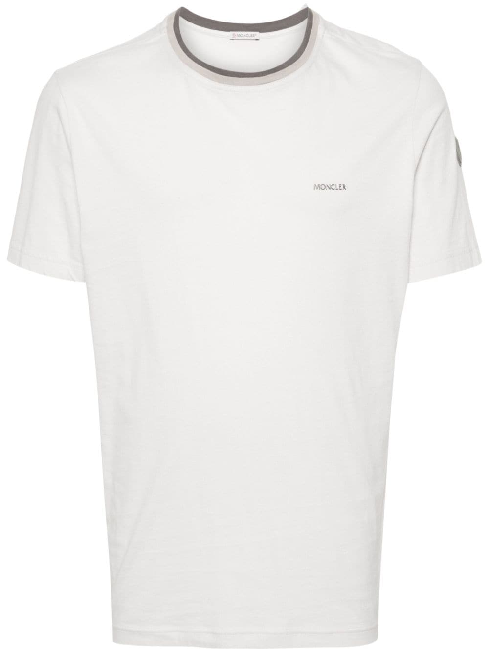 Moncler logo-appliqué cotton T-shirt - White von Moncler