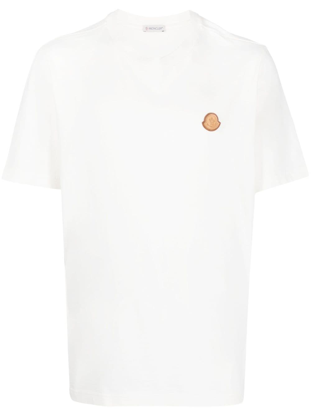 Moncler logo-appliqué cotton T-shirt - White von Moncler