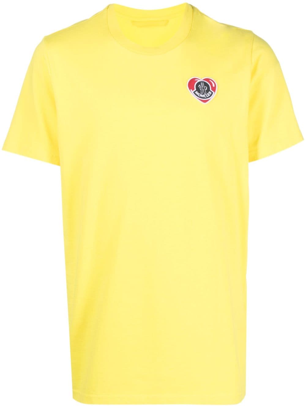 Moncler logo-appliqué cotton T-shirt - Yellow von Moncler