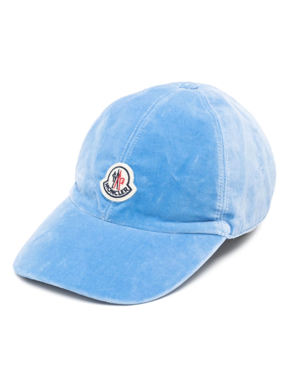 Moncler logo-appliqué cotton baseball cap - Blue von Moncler