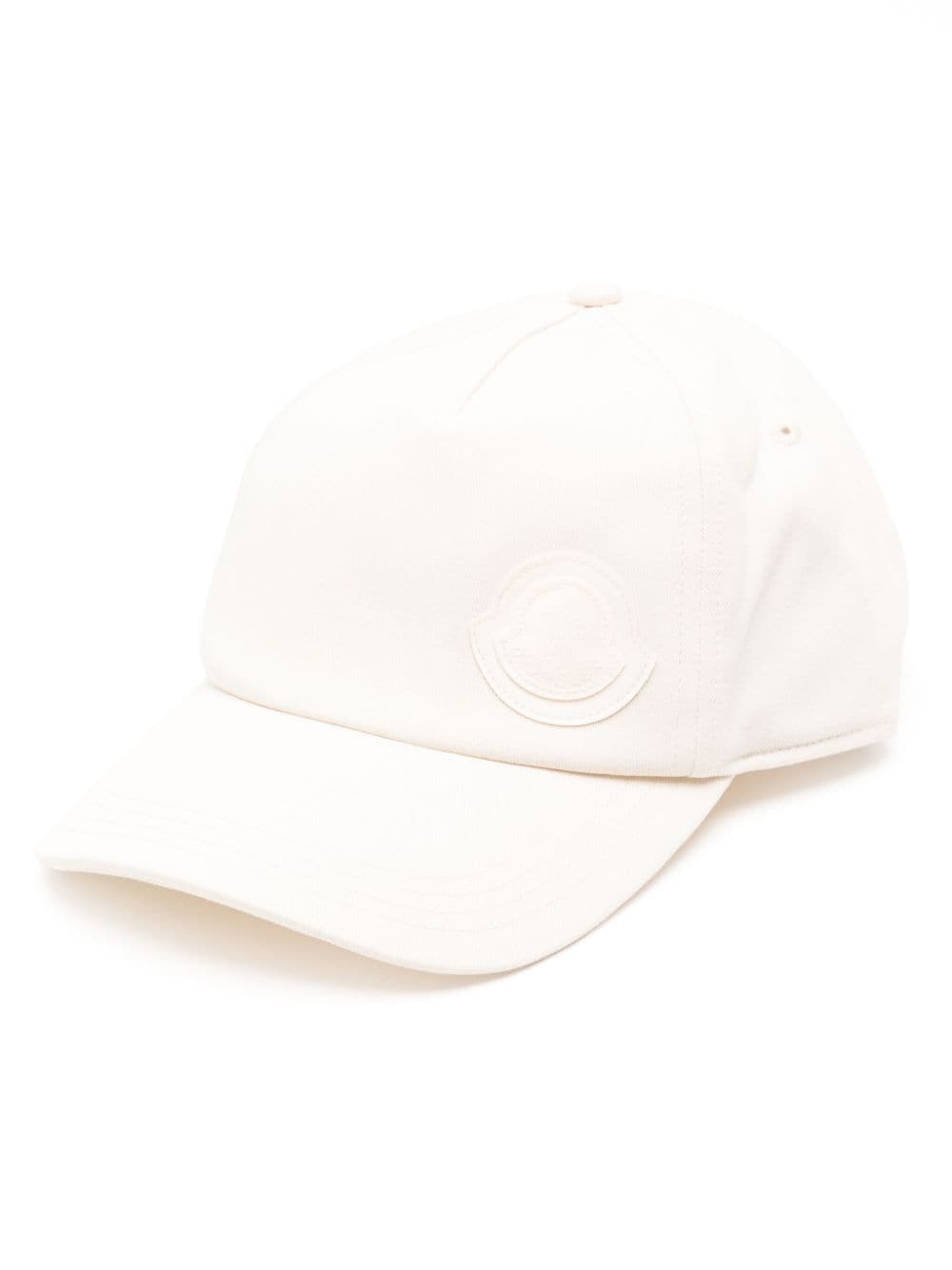 Moncler logo-appliqué gabardine cap - Neutrals von Moncler