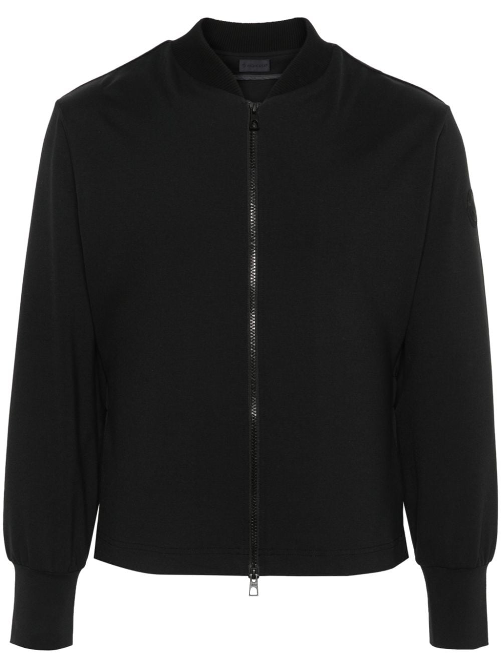 Moncler logo-appliqué zipped cardigan - Black von Moncler