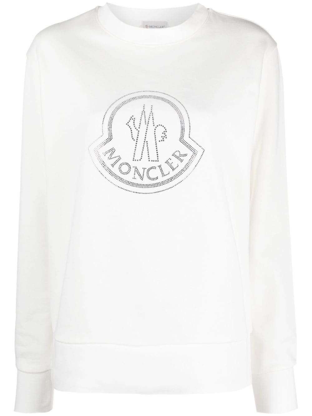 Moncler logo-embellished cotton sweatshirt - White von Moncler