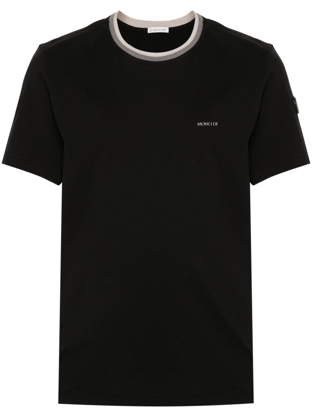 Moncler logo-embossed cotton T-shirt - Black von Moncler