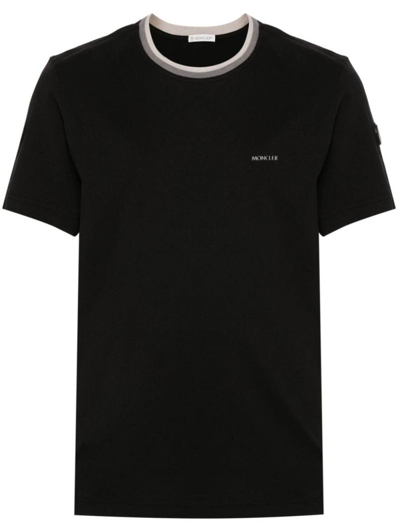 Moncler logo-embossed cotton T-shirt - Black von Moncler