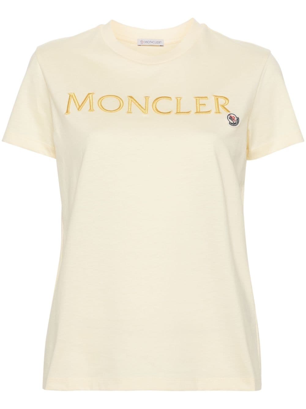 Moncler logo-embossed cotton T-shirt - Yellow von Moncler