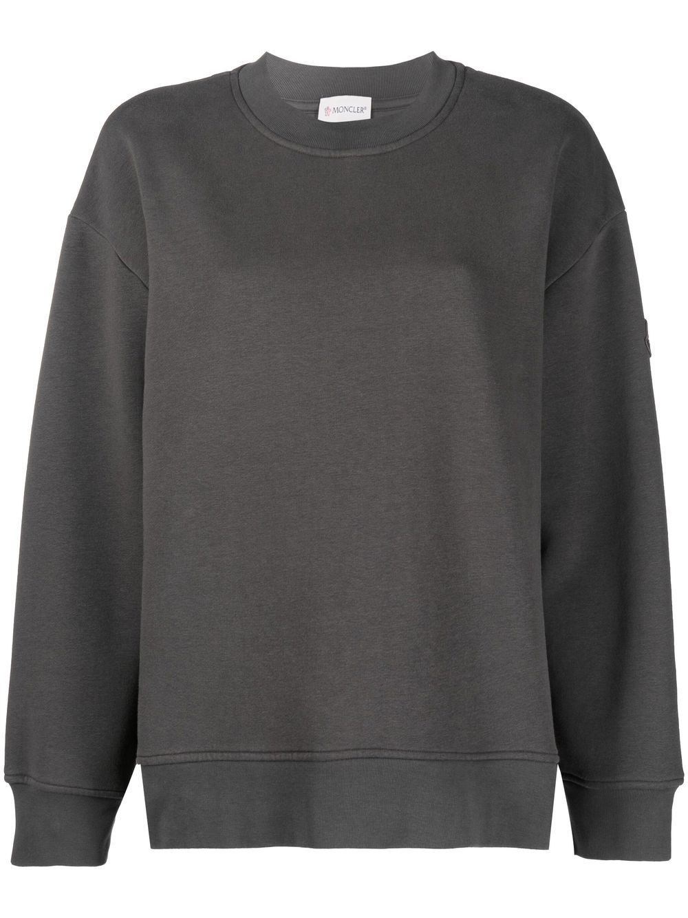 Moncler logo-embroidered sweatshirt - Grey von Moncler
