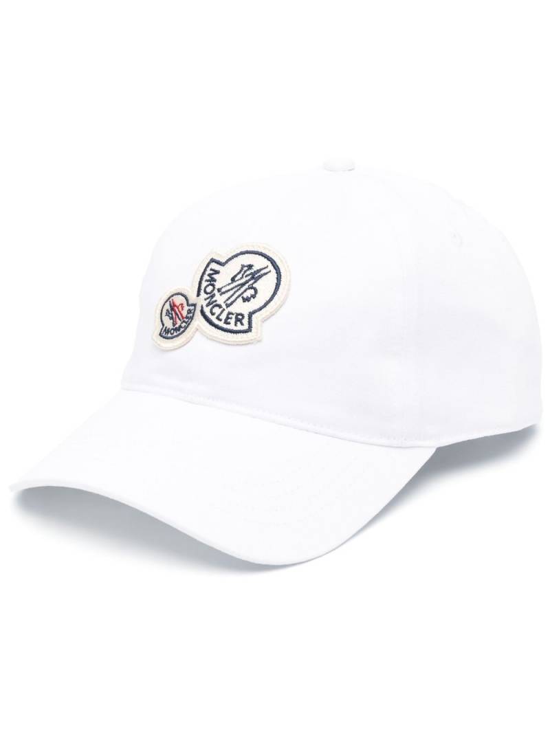 Moncler logo-patch baseball cap - White von Moncler