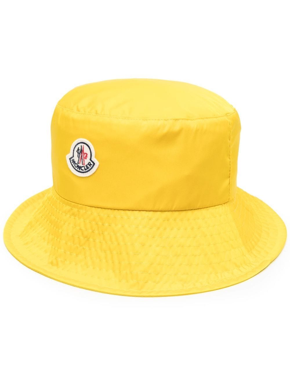 Moncler logo-patch bucklet hat - Yellow von Moncler