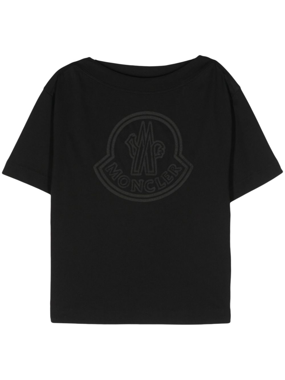 Moncler logo-patch cotton T-shirt - Black von Moncler