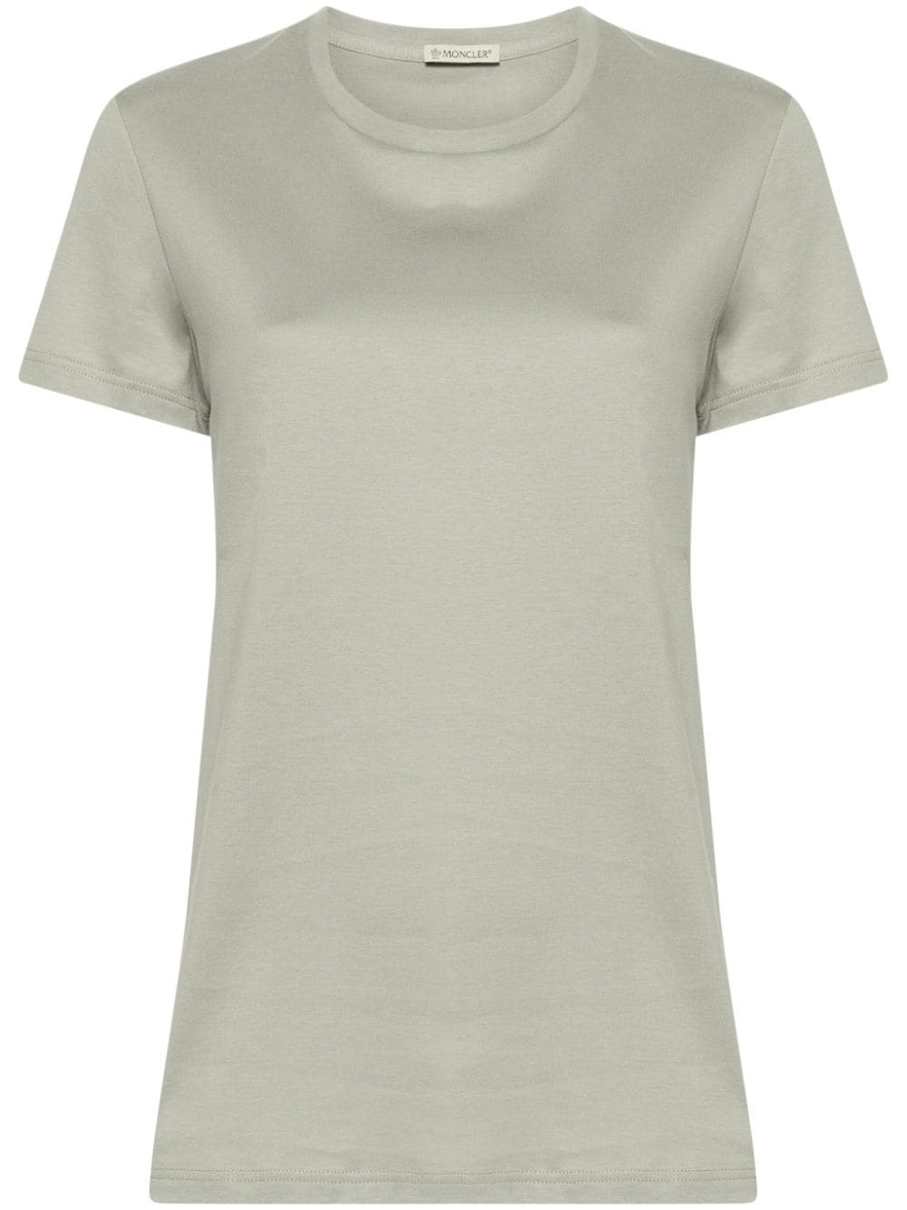 Moncler logo-patch cotton T-shirt - Green von Moncler