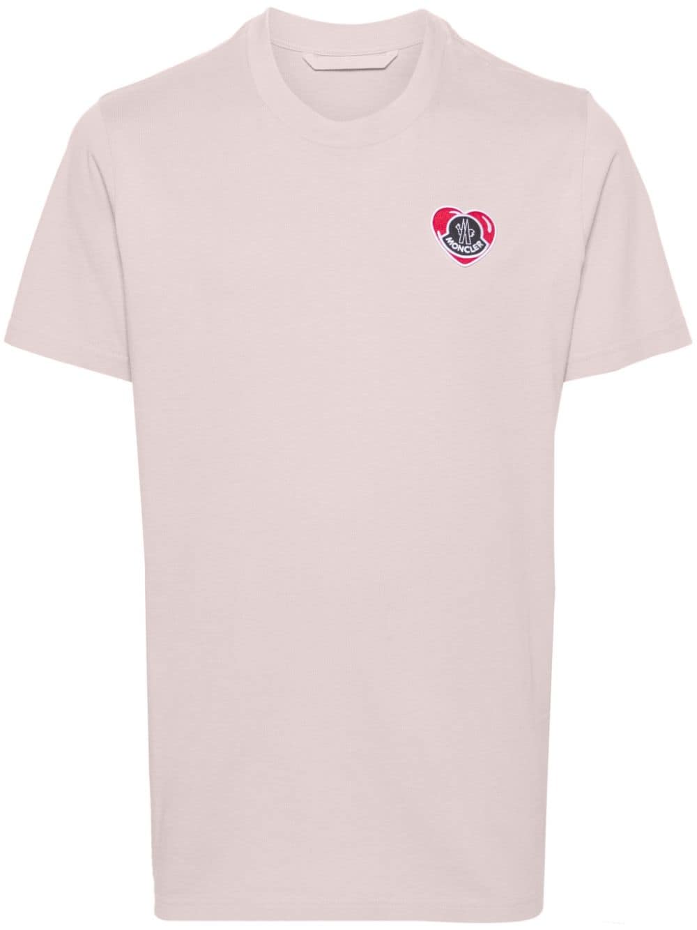 Moncler logo-appliqué cotton T-shirt - Purple von Moncler