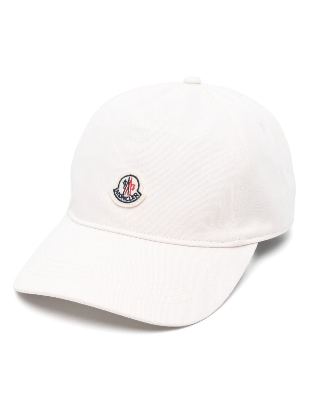 Moncler logo-patch cotton baseball hat - Neutrals von Moncler