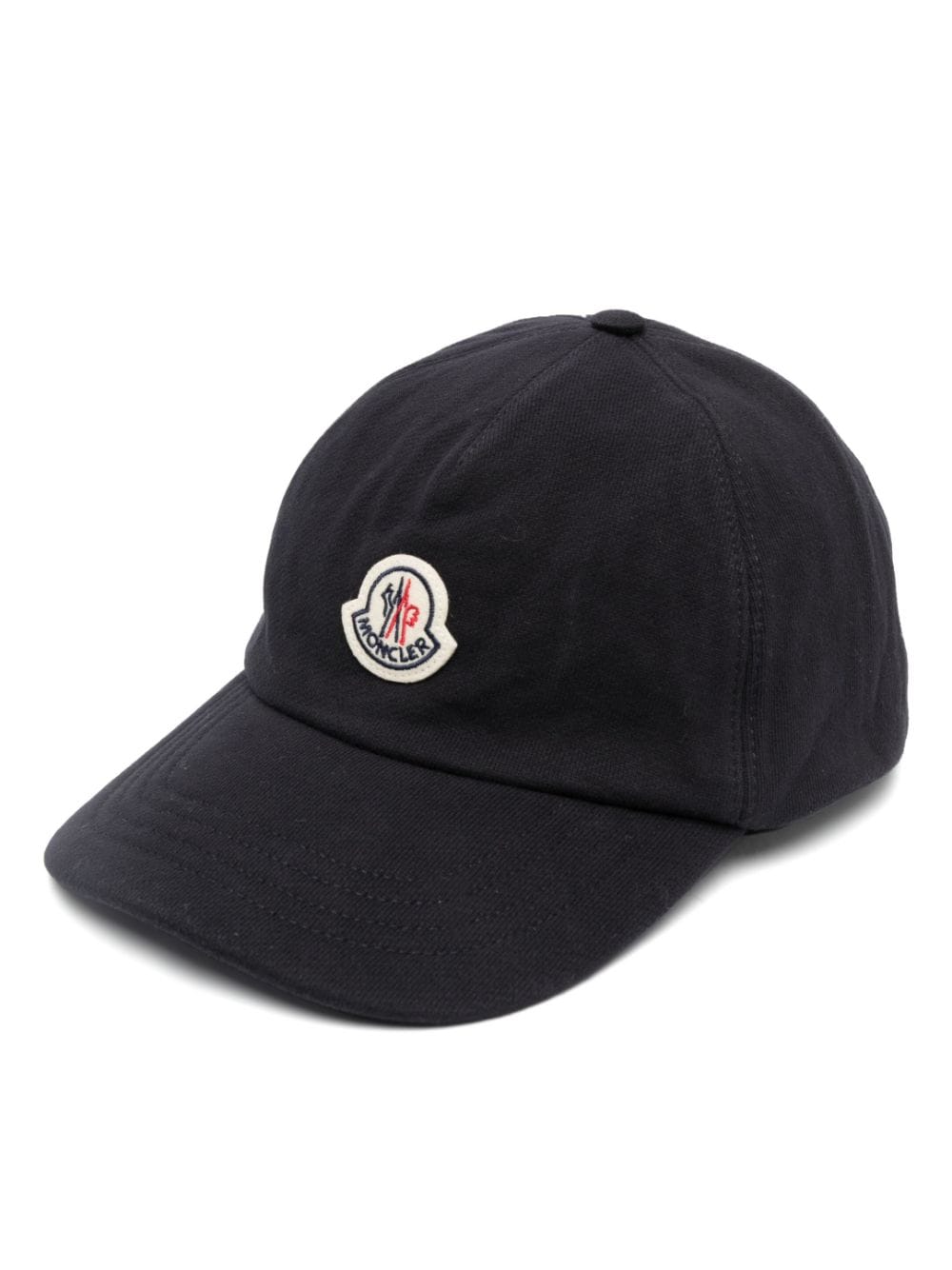 Moncler logo-patch cotton cap - Blue von Moncler