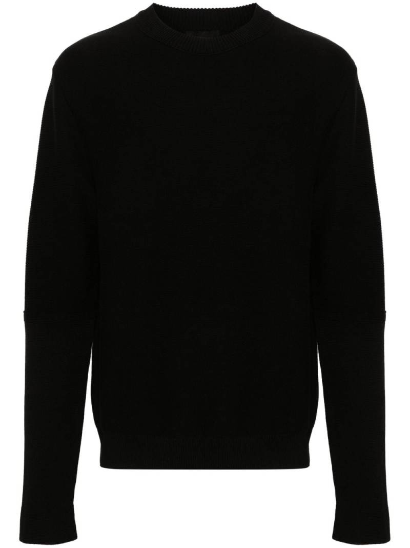 Moncler logo-patch cotton jumper - Black von Moncler