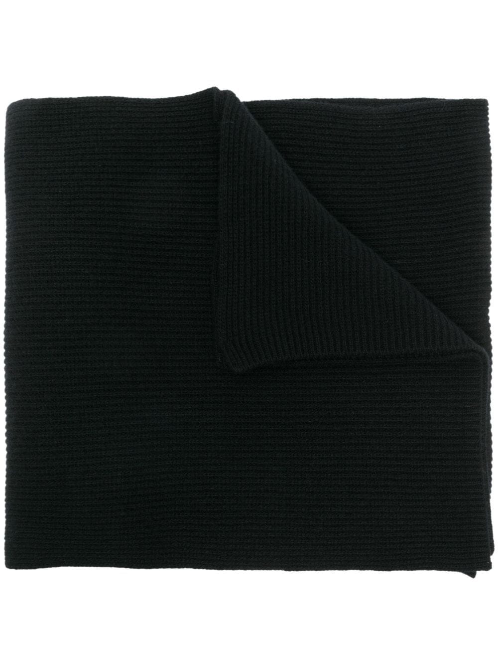 Moncler logo-patch detail scarf - Black von Moncler