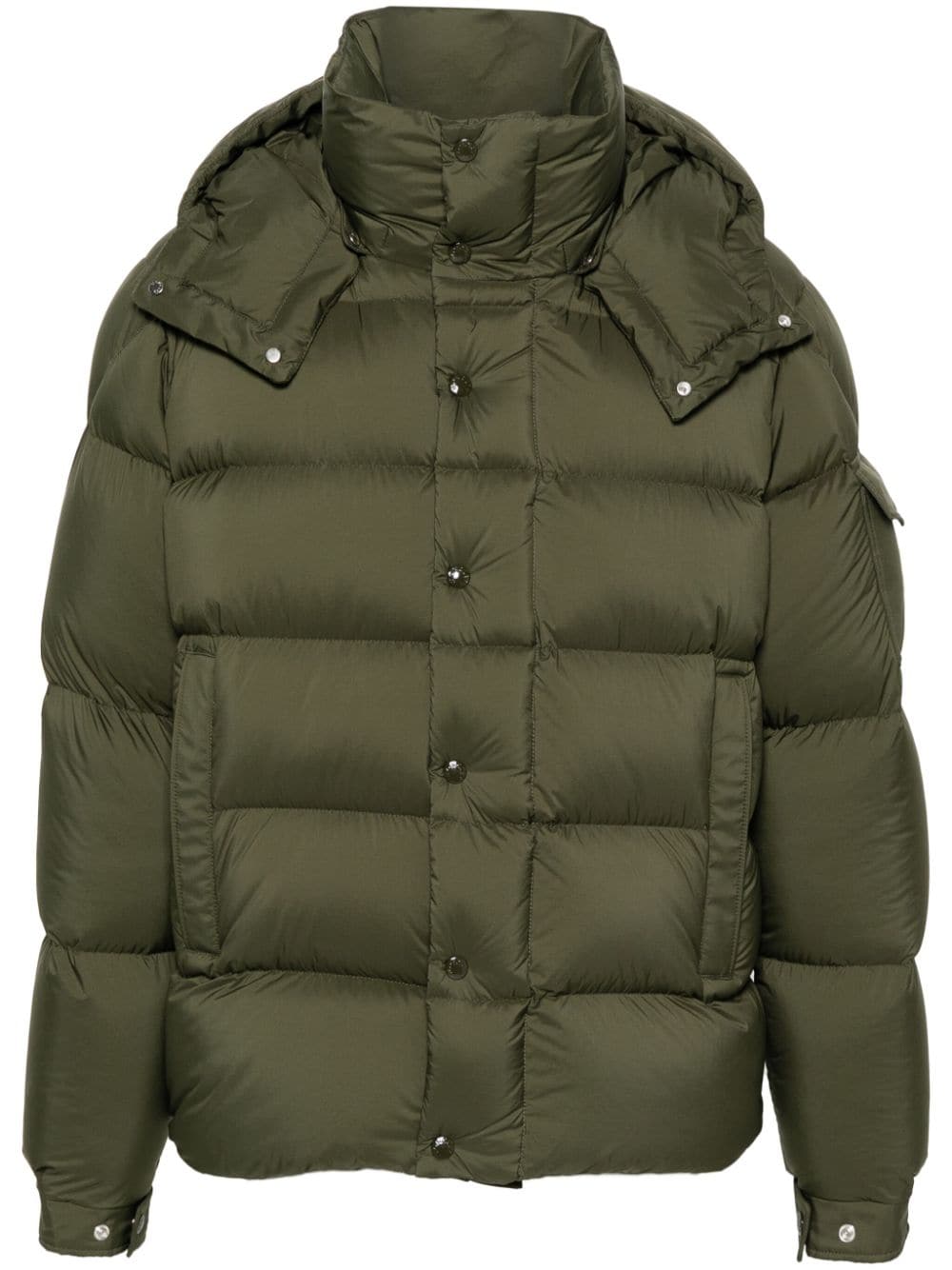 Moncler logo-patch padded jacket - Green von Moncler