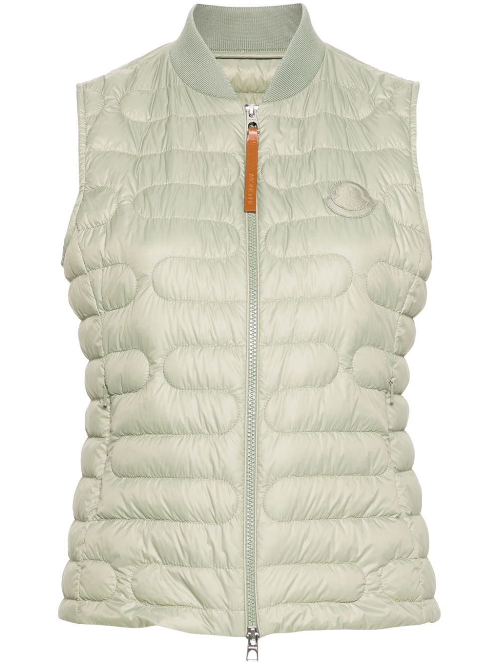Moncler logo-patch quilted gilet - Green von Moncler