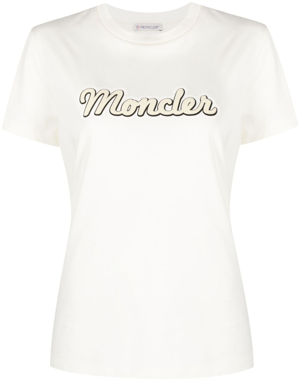 Moncler logo patch short-sleeve T-shirt - Neutrals von Moncler