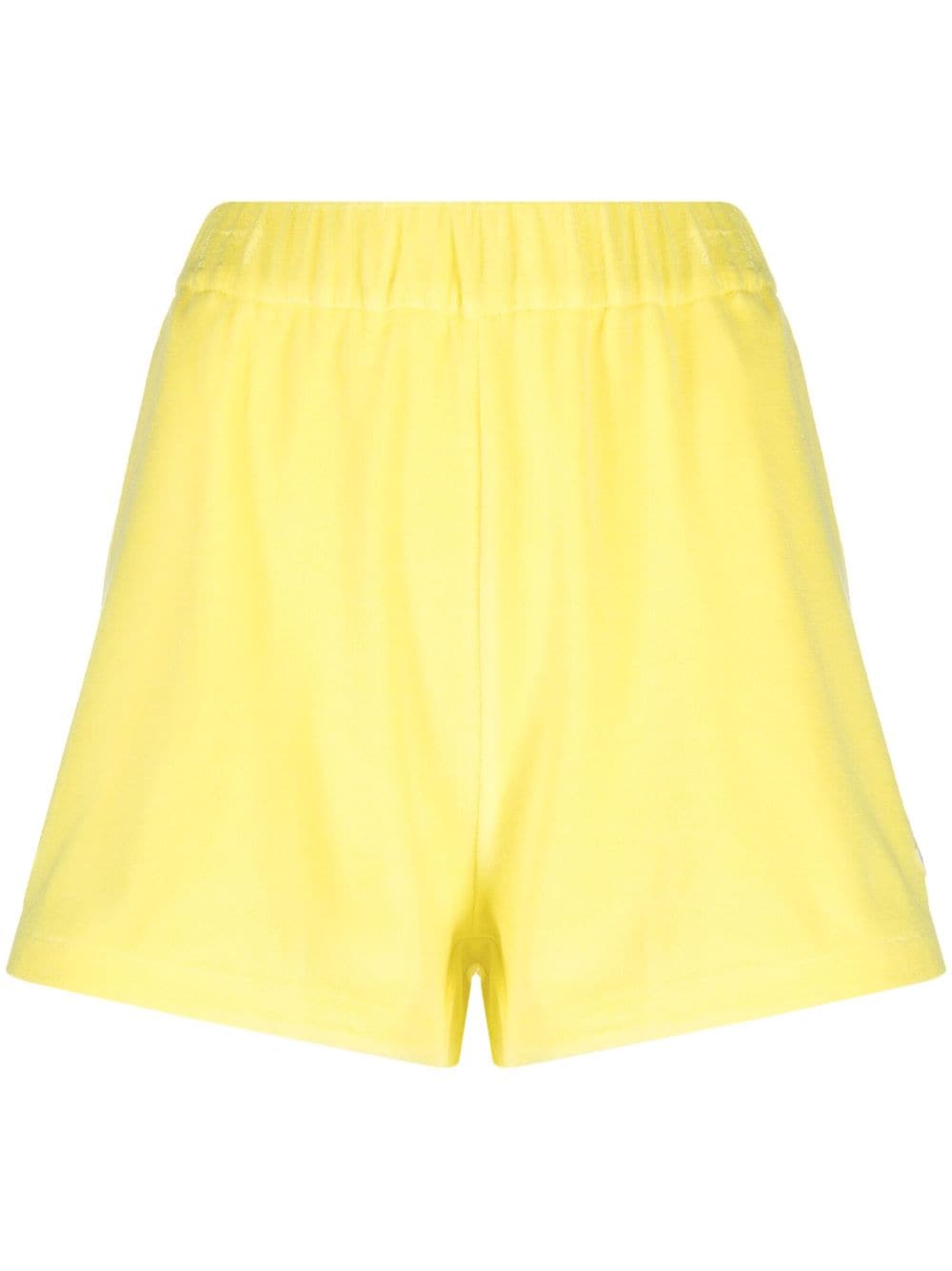 Moncler logo-patch terry-cloth shorts - Yellow von Moncler
