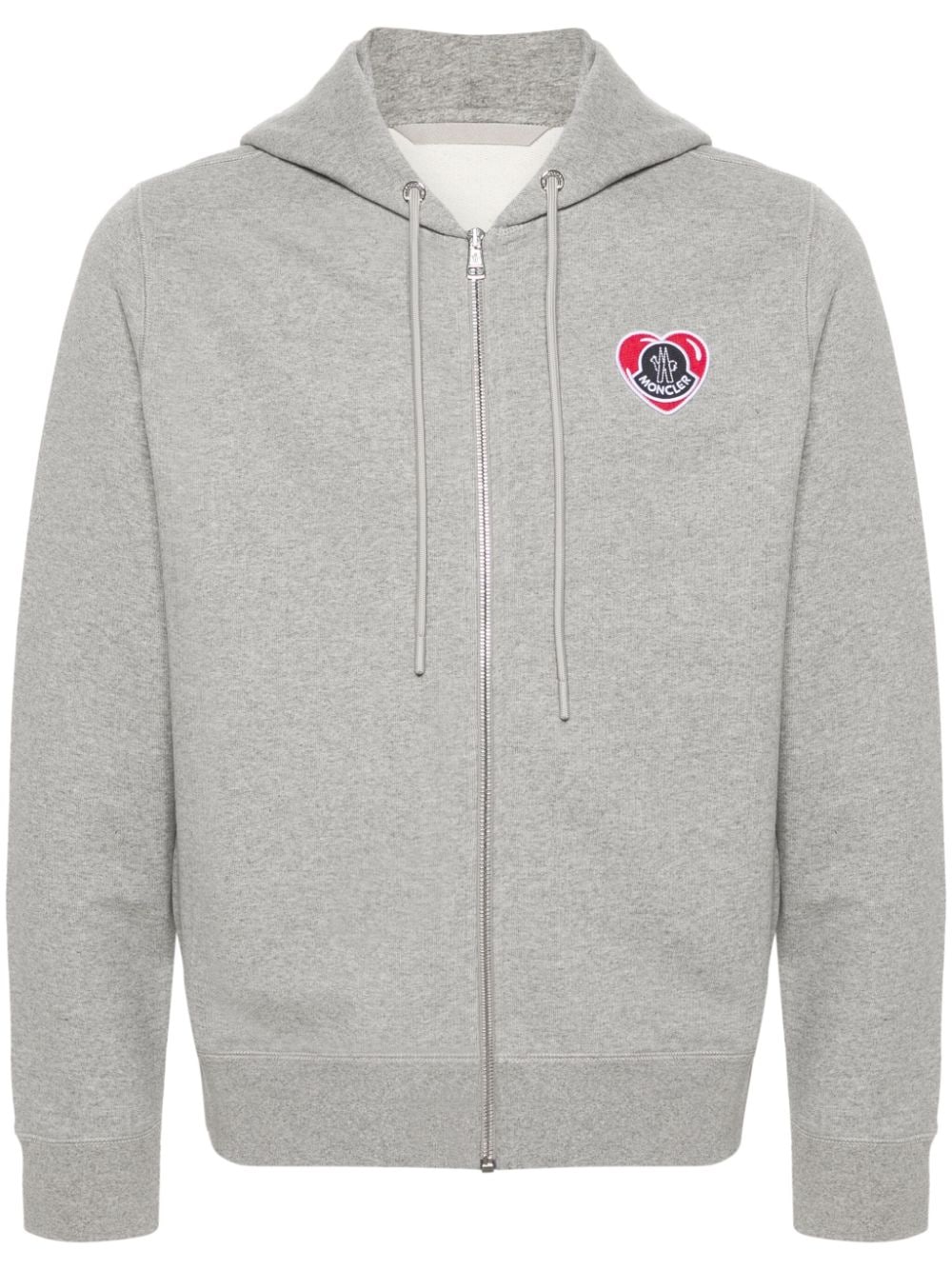 Moncler logo-appliqué hoodie - Grey von Moncler