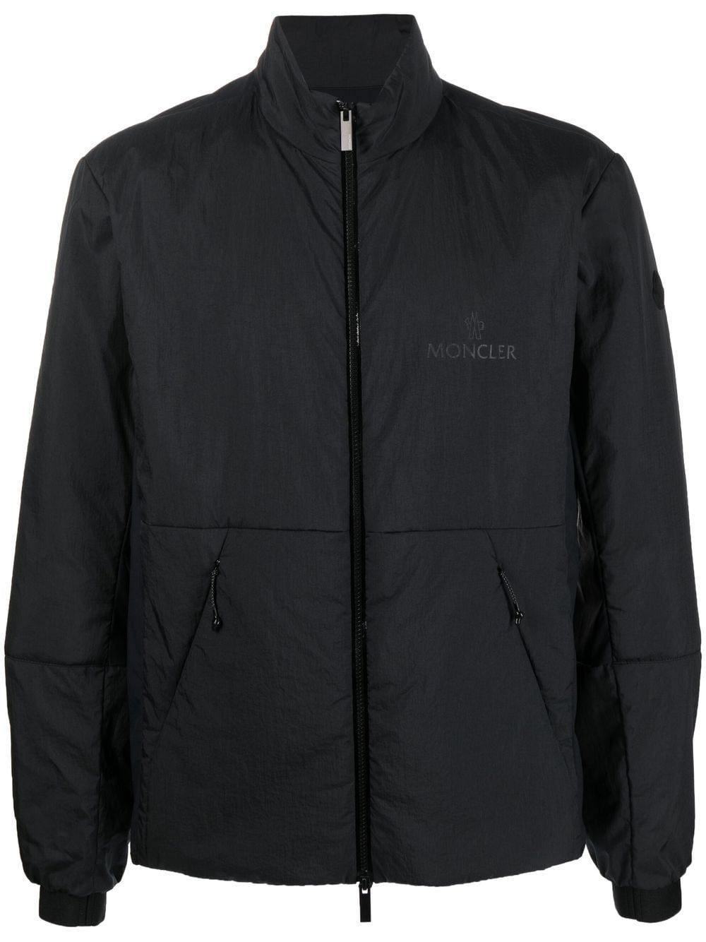 Moncler logo-print bomber jacket - Black von Moncler