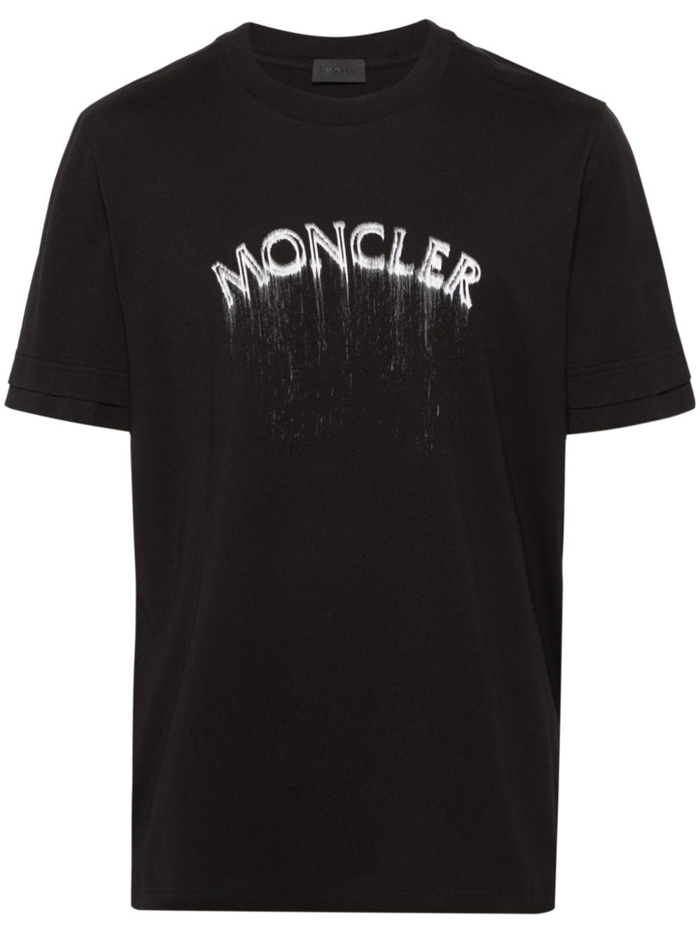 Moncler logo-print cotton T-shirt - Black von Moncler