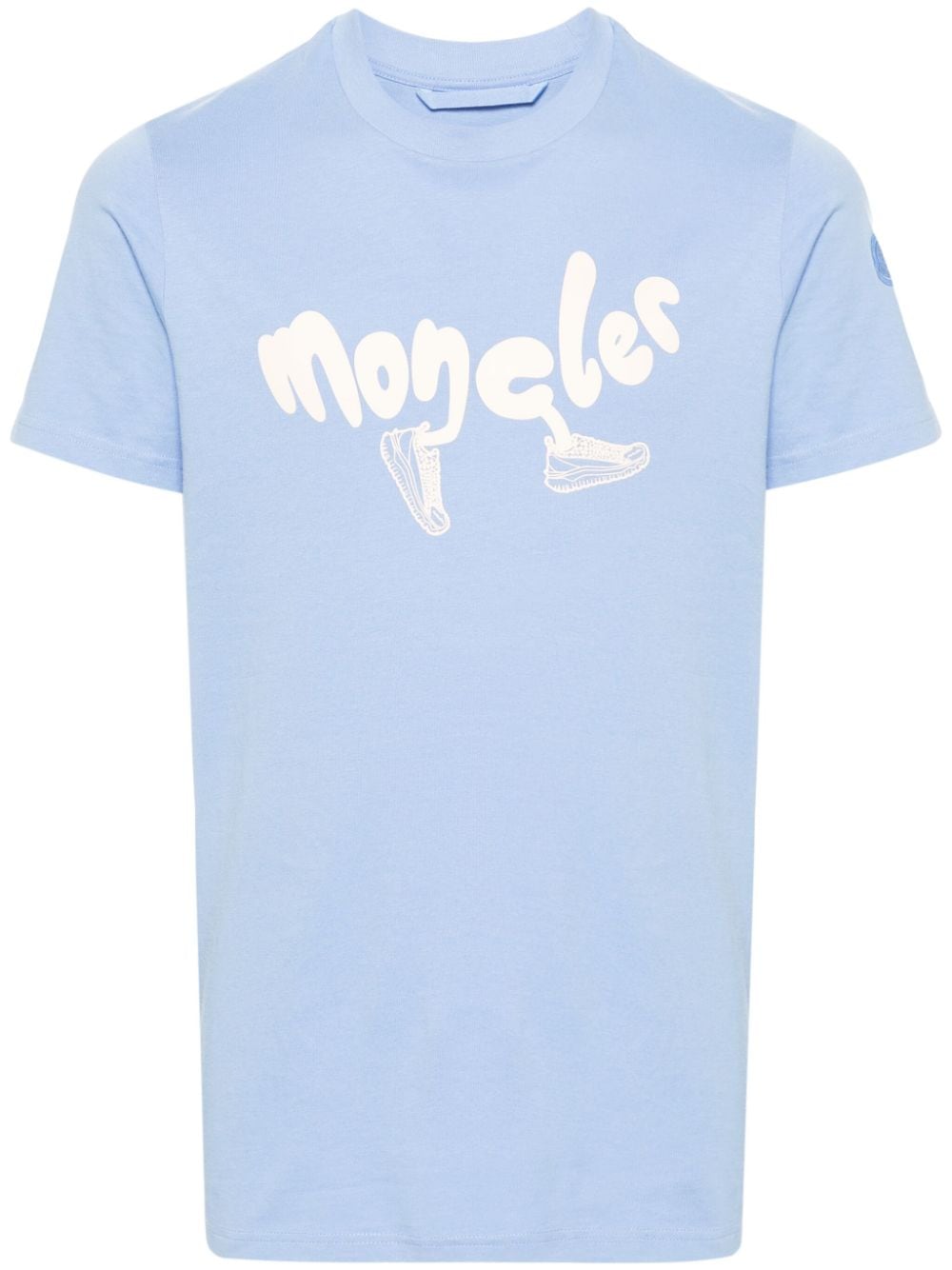 Moncler logo-print cotton T-shirt - Blue von Moncler