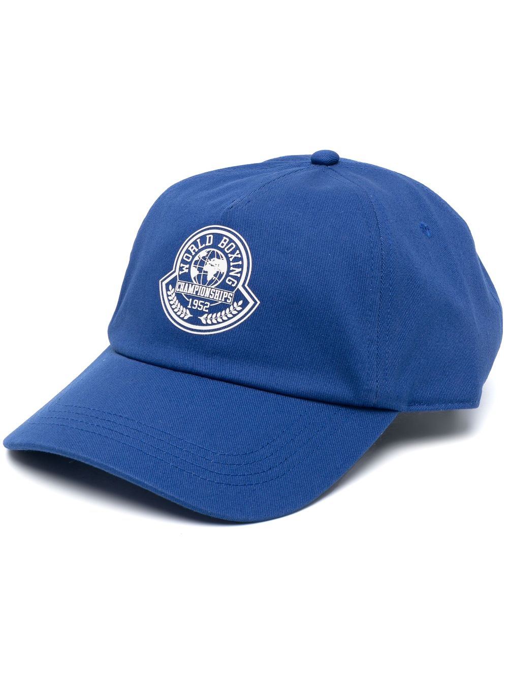 Moncler logo-print cotton baseball cap - Blue von Moncler