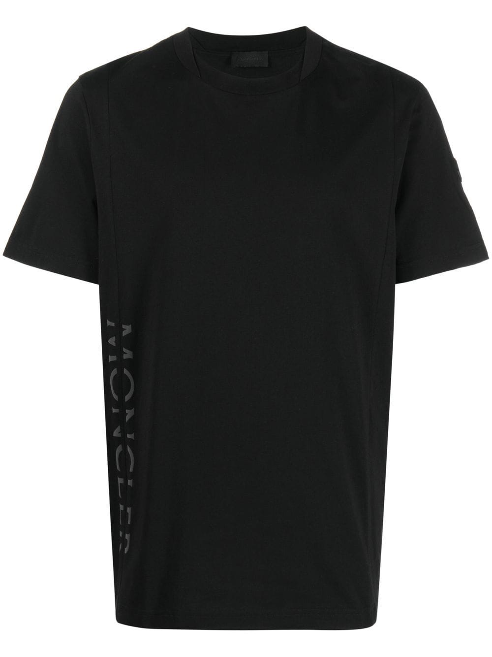 Moncler logo-print crew neck T-shirt - Black von Moncler