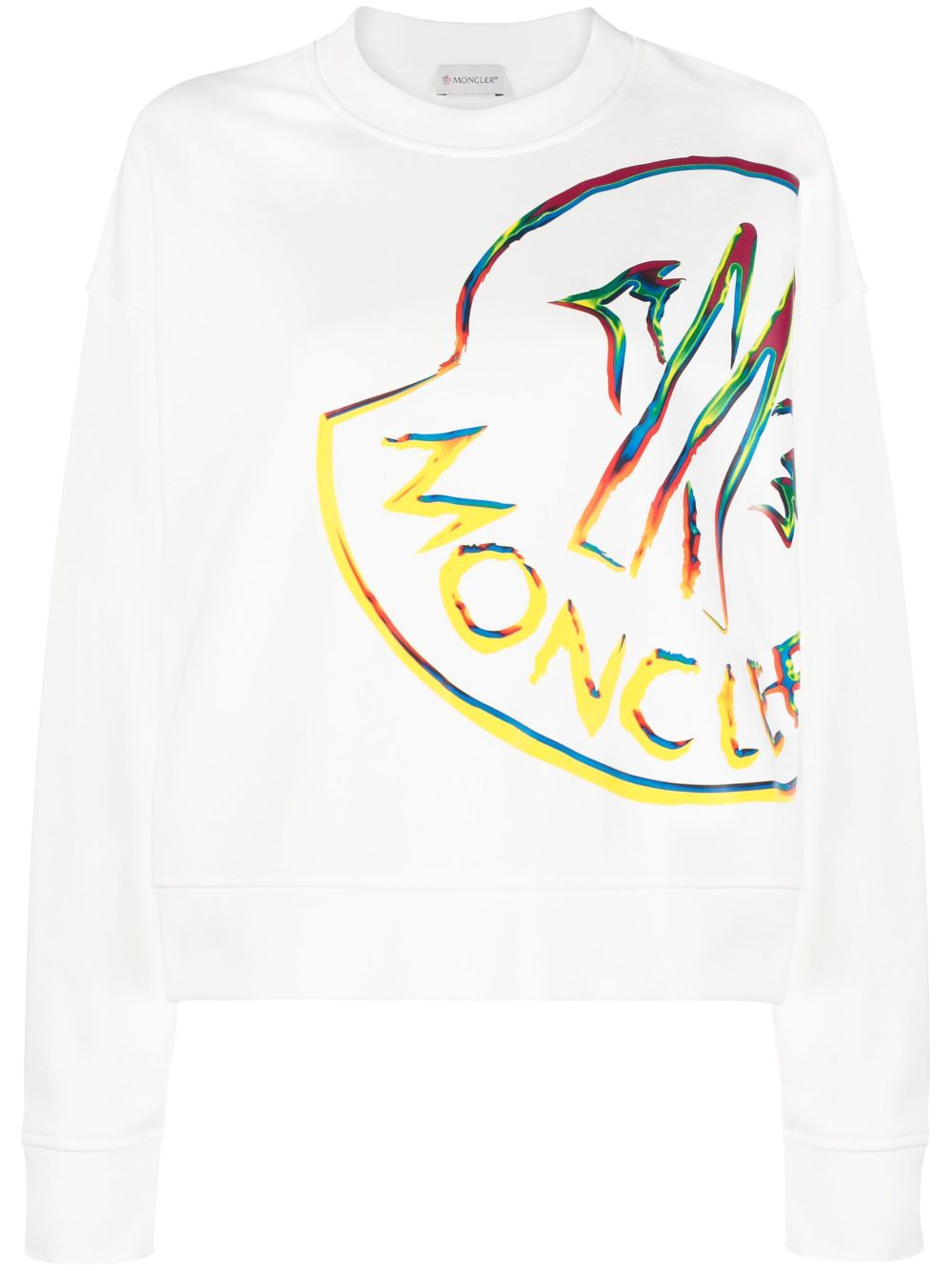 Moncler logo-print crew-neck sweatshirt - White von Moncler