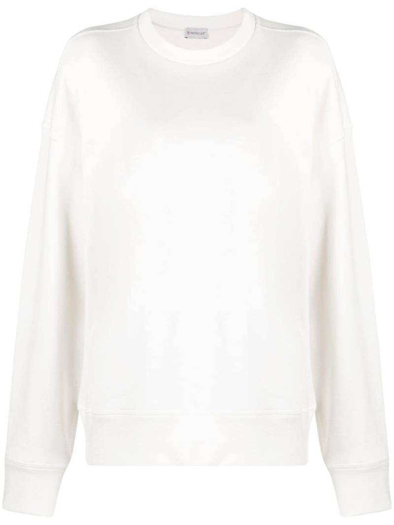 Moncler logo-print long-sleeve sweatshirt - White von Moncler