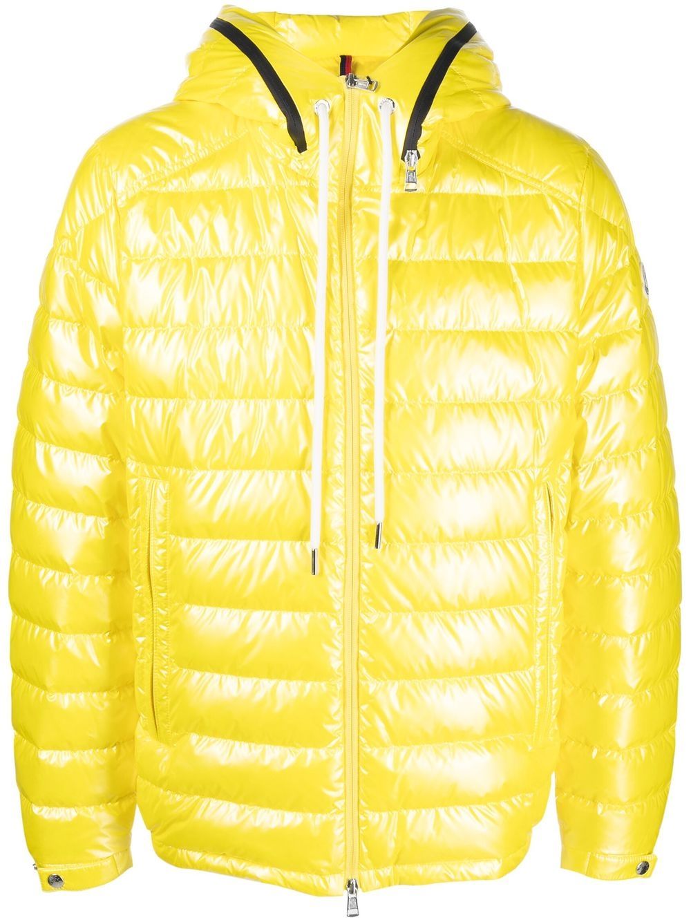 Moncler logo-print padded jacket - Yellow von Moncler