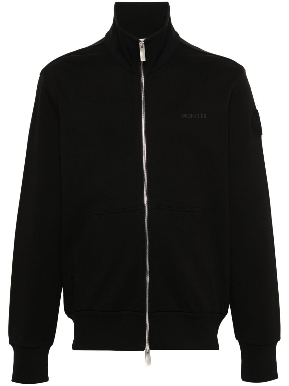 Moncler logo-print zip-up sweatshirt - Black von Moncler
